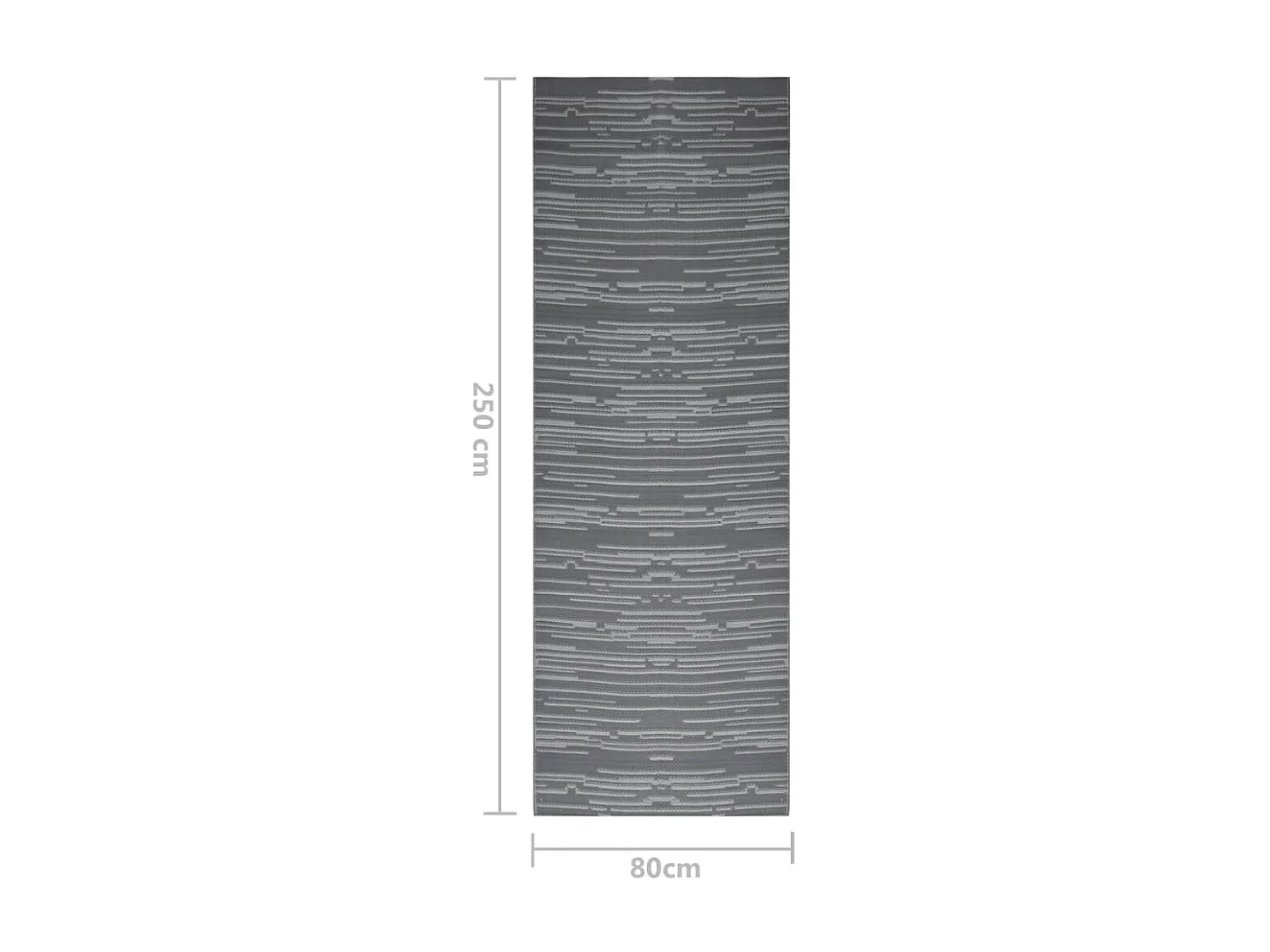 Seran  Tapis d'extérieur ARAKIL anthracite 80 x 250 cm PP
