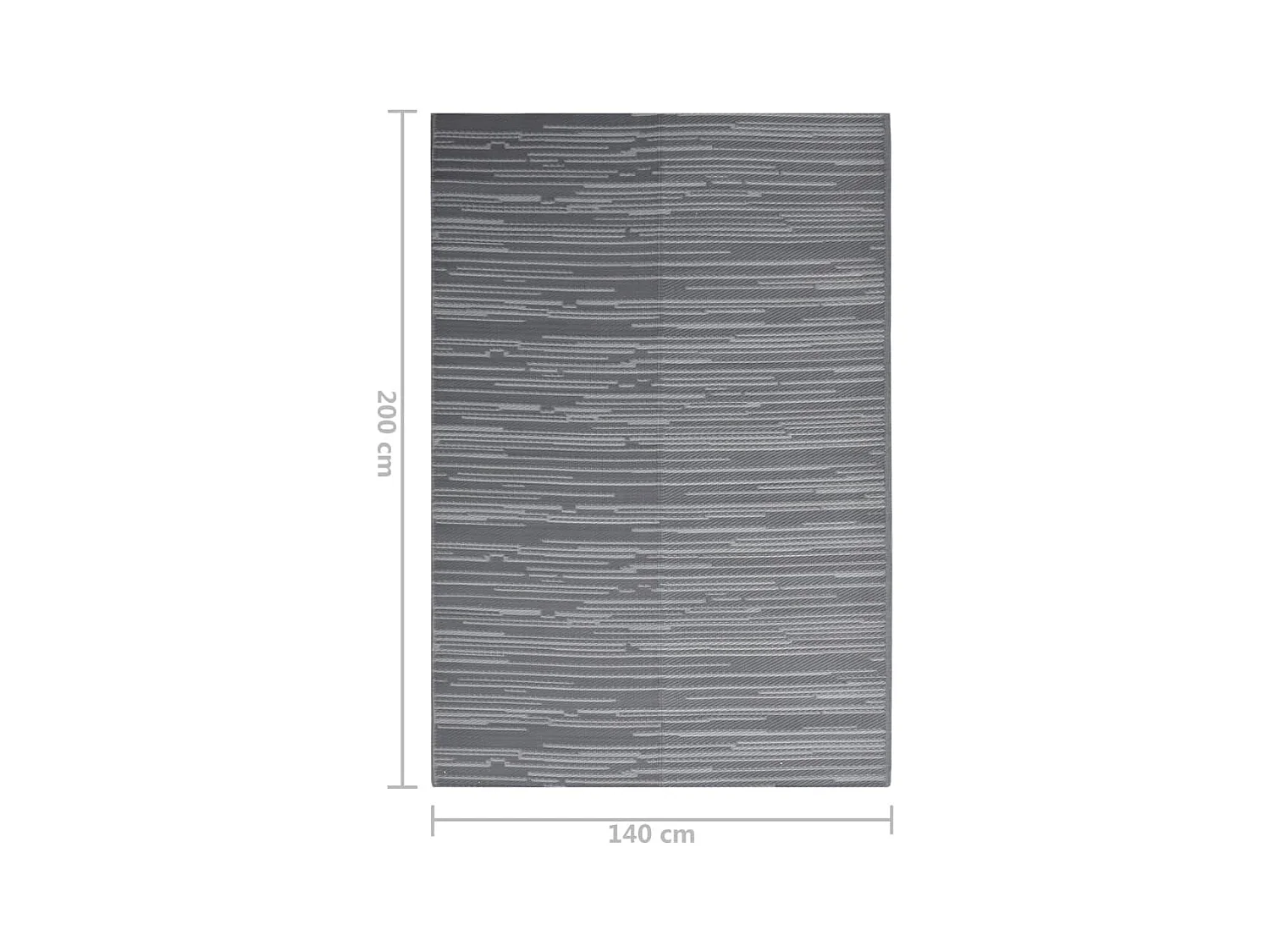 Seran  Tapis d'extérieur ARAKIL anthracite 140x200 cm PP