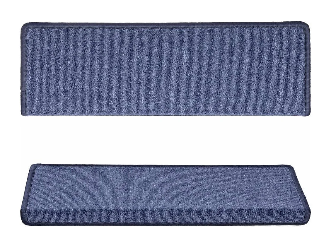 Prolenta Premium -  Alfombras de peldaños de escalera 15 uds azul 65x21x4 cm