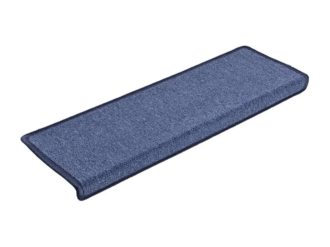 Prolenta Premium -  Tapis d'escalier 15 pcs 65x21x4 cm Bleu