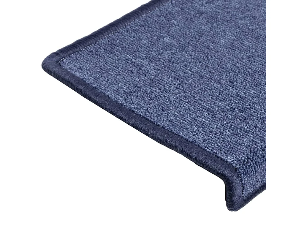 Prolenta Premium -  Tapis d'escalier 15 pcs 65x21x4 cm Bleu
