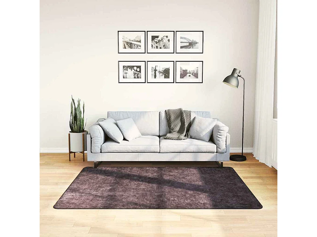 Elsje  Vloerkleed wasbaar anti-slip 120x170 cm antracietkleurig