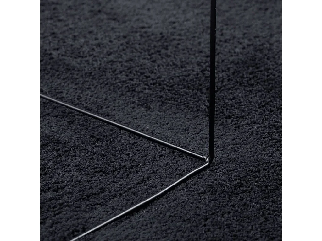 Sinto  Tapis OVIEDO à poils courts noir 120x120 cm