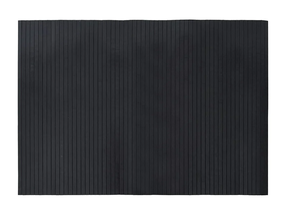 Wakil  Tapis rectangulaire noir 70x100 cm bambou