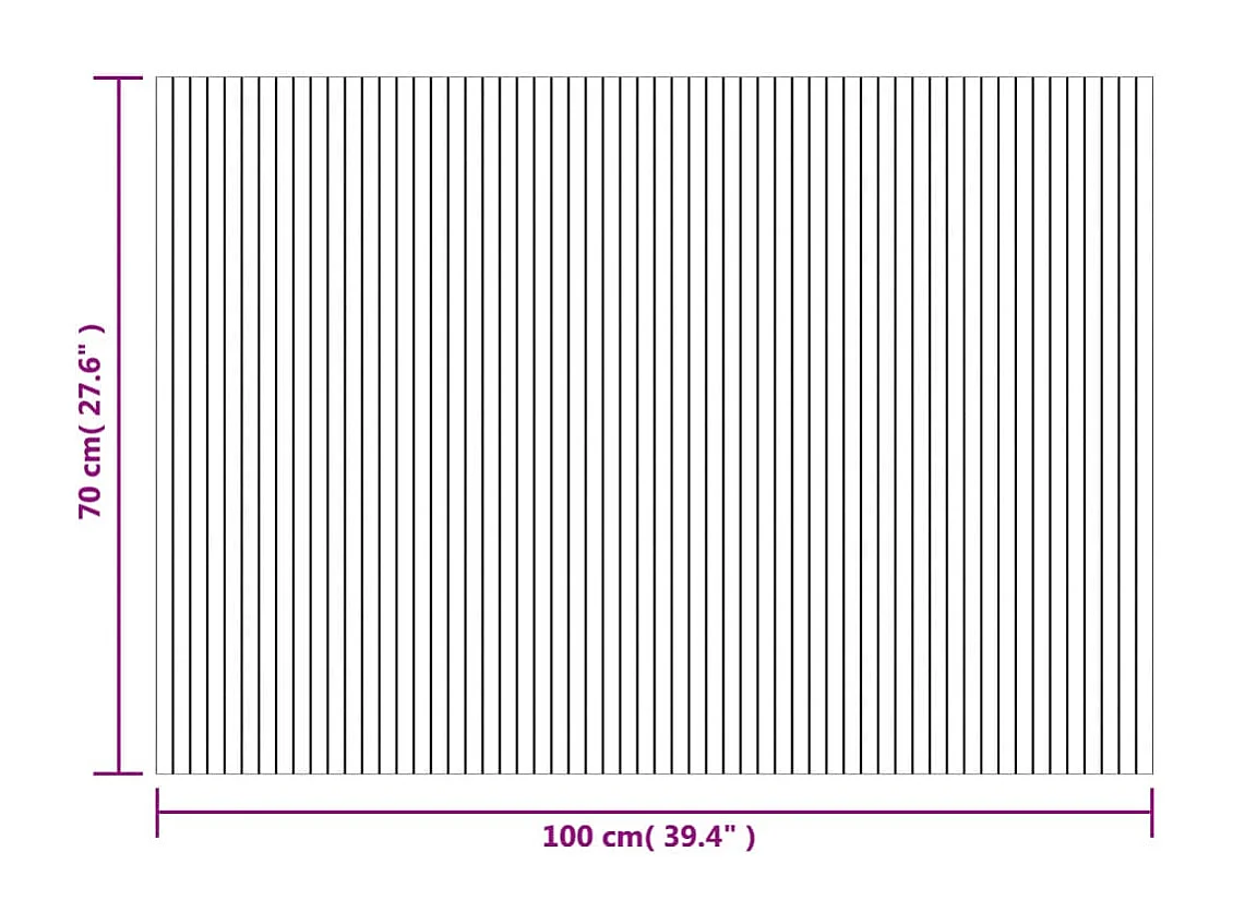 Wakil  Tapis rectangulaire noir 70x100 cm bambou