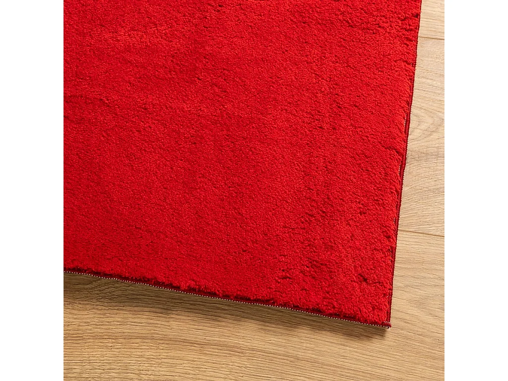 Hester  Tapis HUARTE à poils courts doux et lavable rouge 200x280 cm