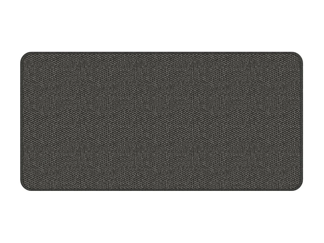 Overijse  Tapis de couloir aspect sisal anthracite 50x100 cm