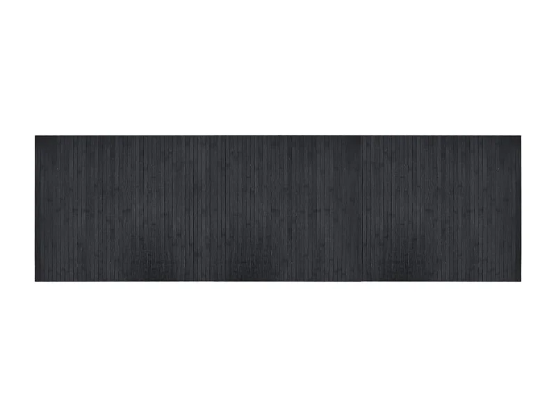 Wakil  Tapis rectangulaire gris 60x200 cm bambou