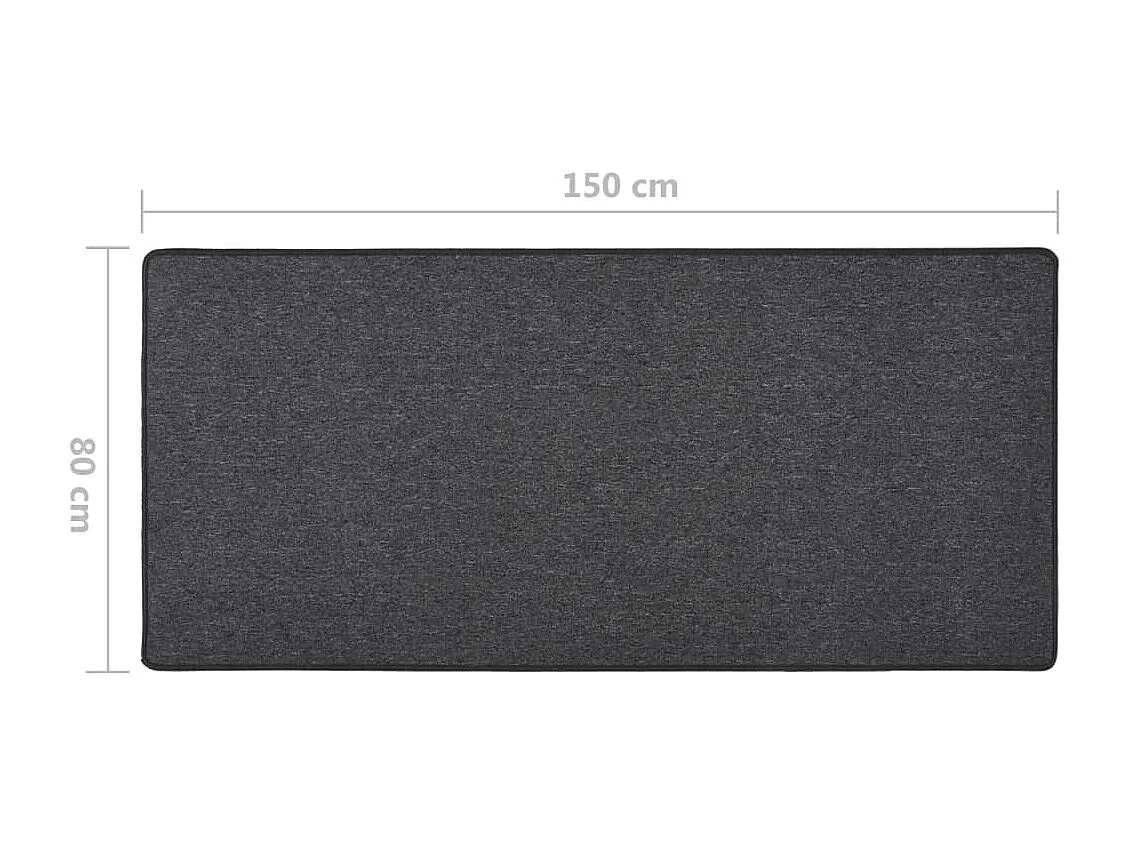 Pelle  Tapis de couloir Anthracite 80x150 cm