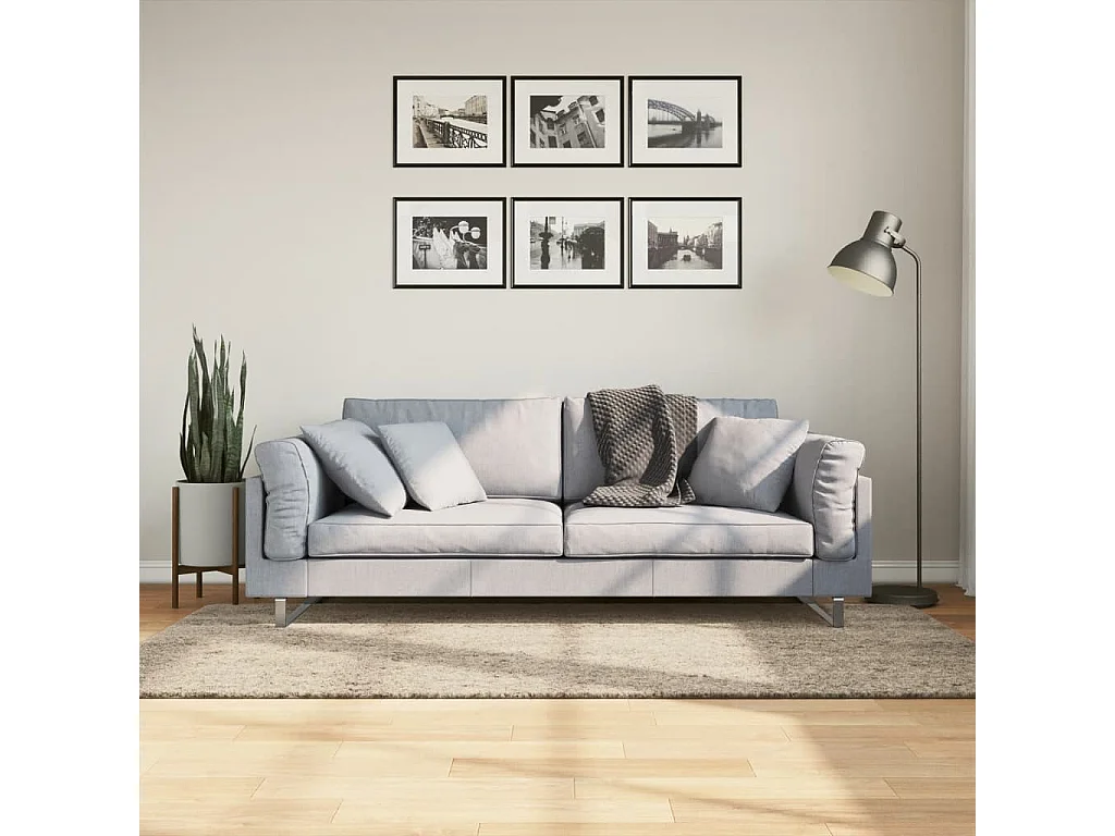 High Point  Teppich ISTAN Hochflor Glänzend Beige 100x200 cm