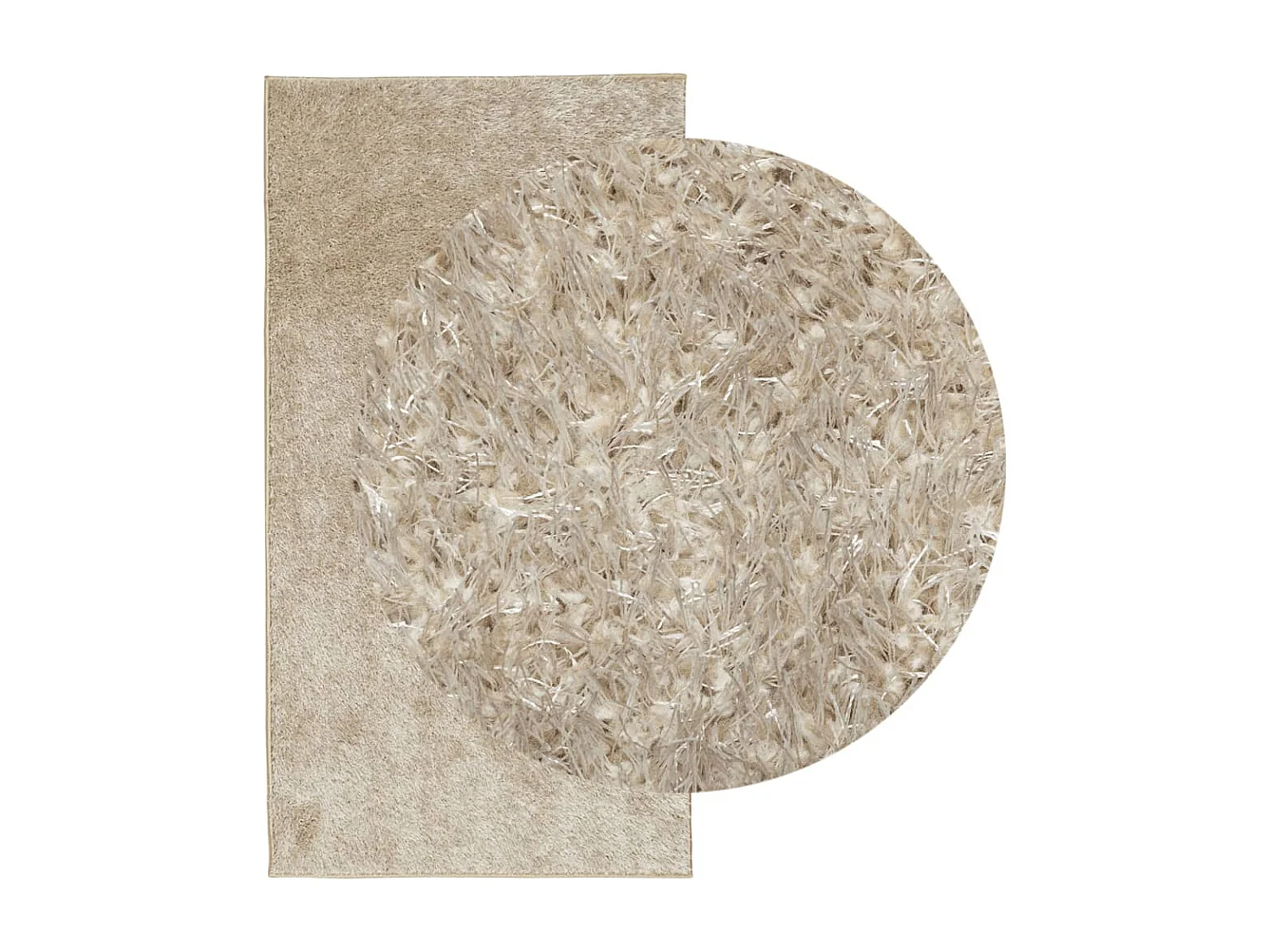 High Point  Teppich ISTAN Hochflor Glänzend Beige 100x200 cm