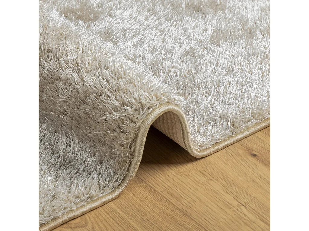 High Point  Vloerkleed ISTAN hoogpolig glanzend 100x200 cm beige