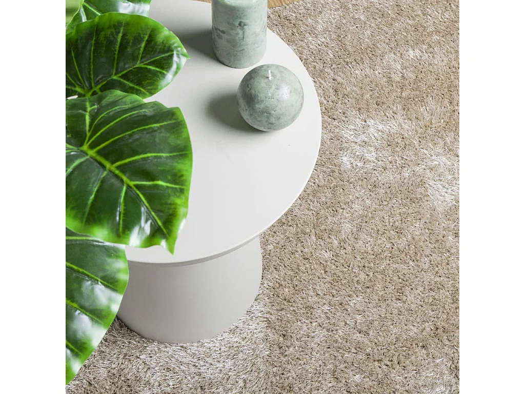 High Point  Vloerkleed ISTAN hoogpolig glanzend 100x200 cm beige