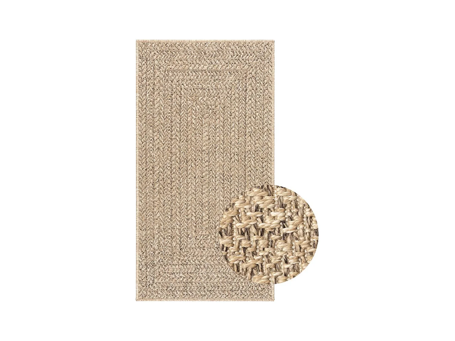 Veno  Tapis ZIZUR 60x110 cm aspect de jute intérieur et extérieur