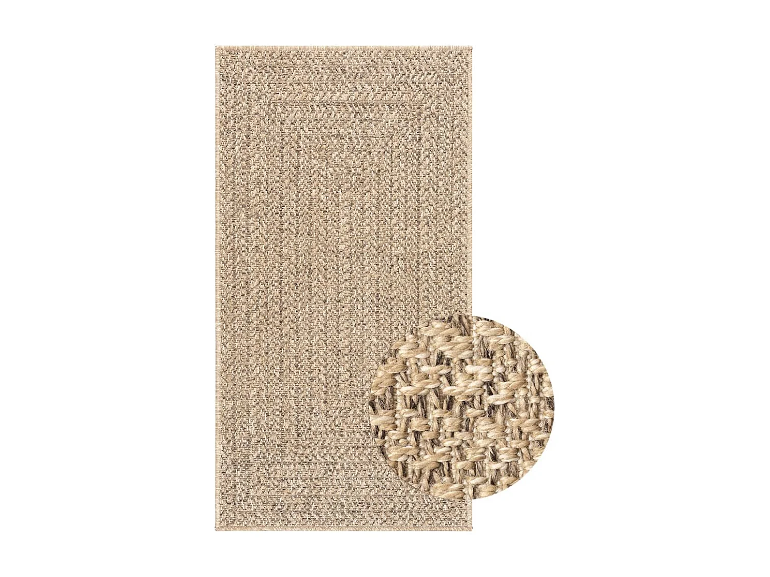 Veno  Tapis ZIZUR 60x110 cm aspect de jute intérieur et extérieur