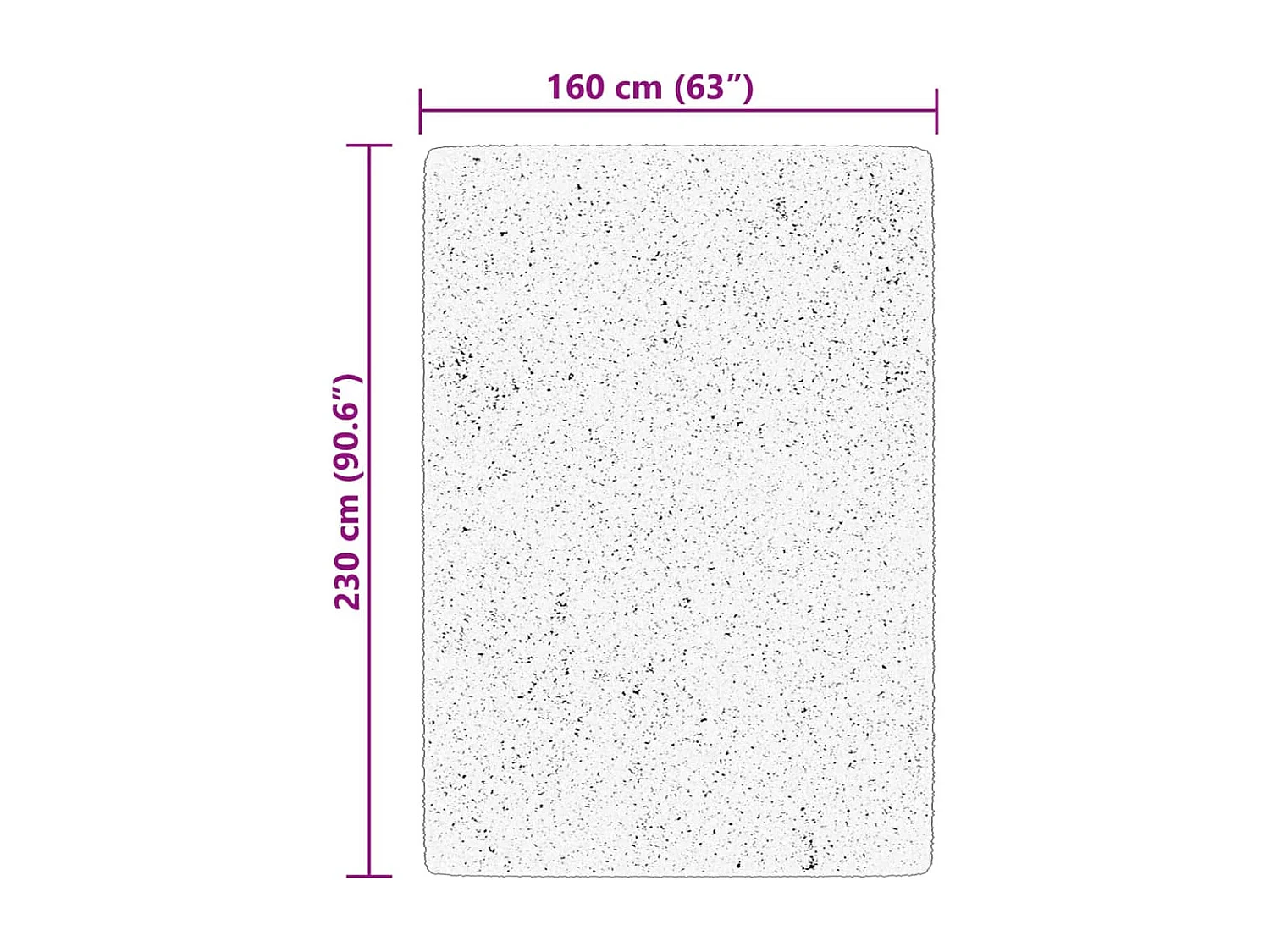 Hester  Tapis HUARTE à poils courts doux et lavable noir 160x230 cm