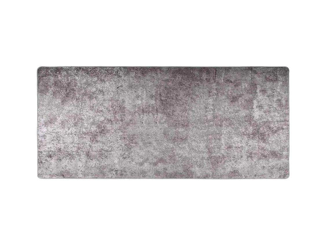 Elsje  Tapis lavable antidérapant 80x300 cm Gris