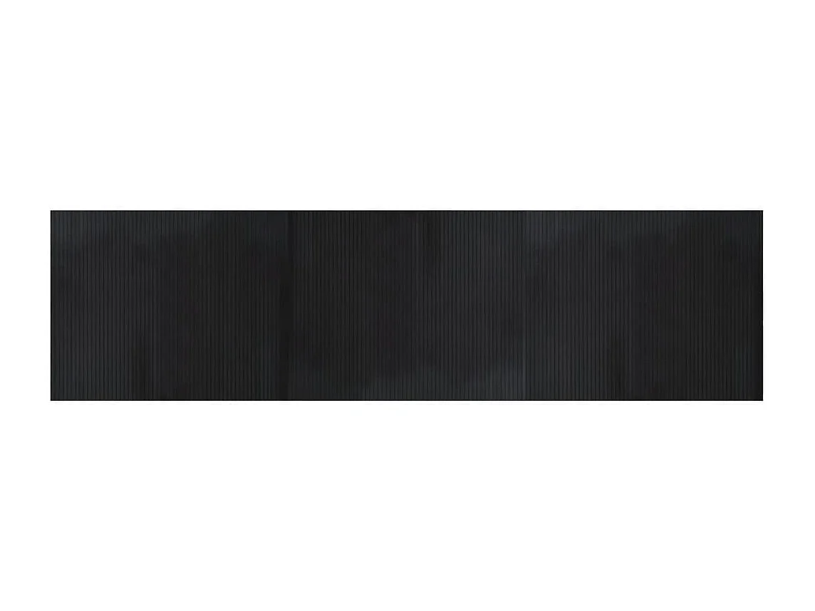 Wakil  Tapis rectangulaire noir 80x300 cm bambou