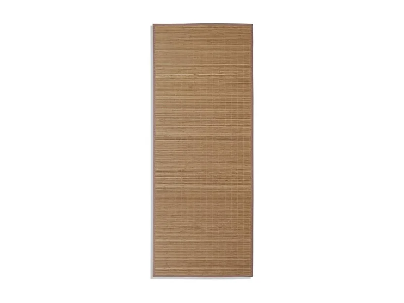Noisiel  Tapis en bambou marron à latte rectangulaire 80 x 200 cm