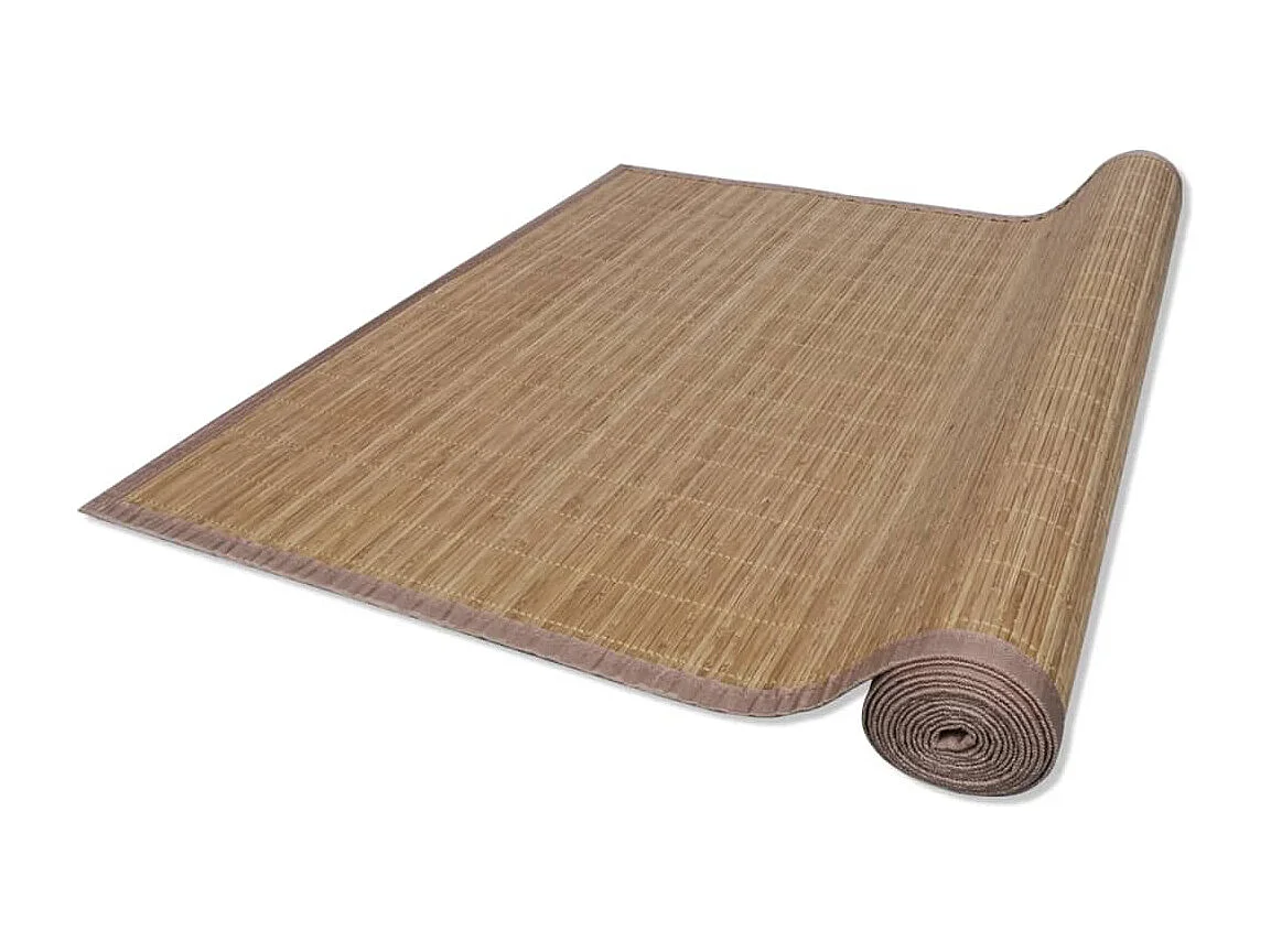 Noisiel  Tapis en bambou marron à latte rectangulaire 80 x 200 cm
