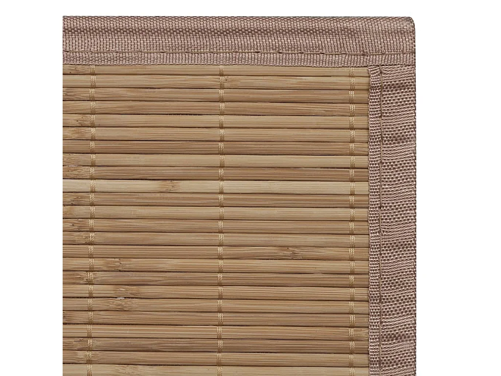 Noisiel  Tapis en bambou marron à latte rectangulaire 80 x 200 cm