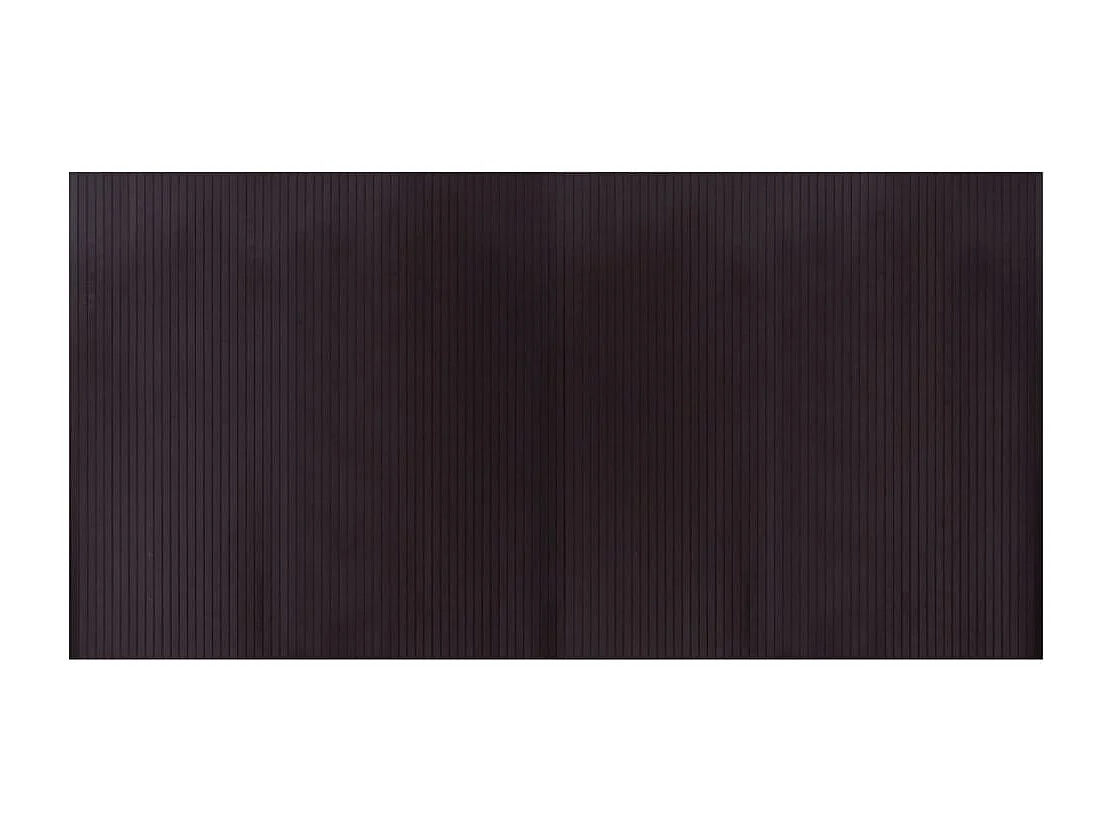 Wakil  Tapis rectangulaire marron foncé 100x200 cm bambou