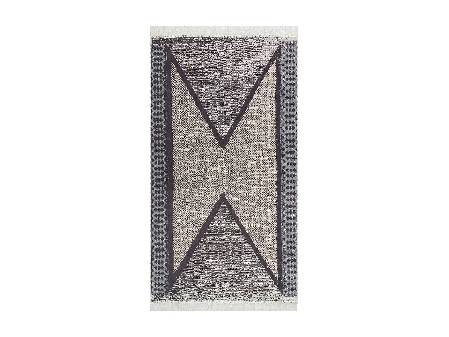 Pylenor  Tapis Noir et gris 120x180 cm Coton