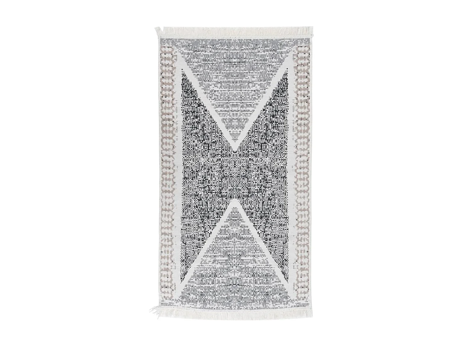 Pylenor  Tapis Noir et gris 120x180 cm Coton