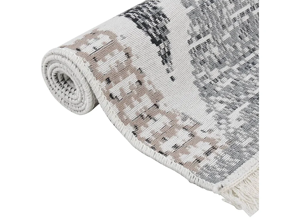 Pylenor  Tapis Noir et gris 120x180 cm Coton