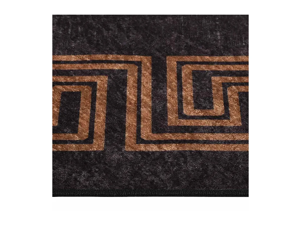 Elsje  Teppich Waschbar Schwarz und Golden 160x230 cm Rutschfest