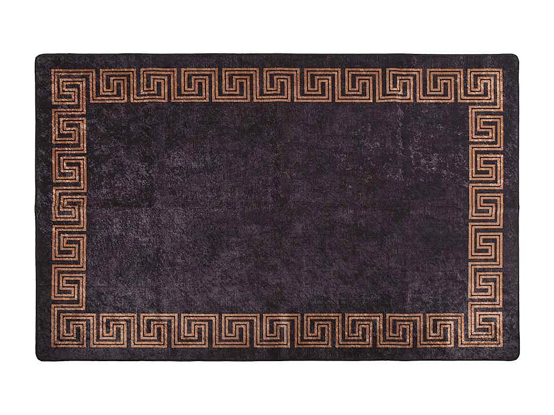 Elsje  Teppich Waschbar Schwarz und Golden 160x230 cm Rutschfest