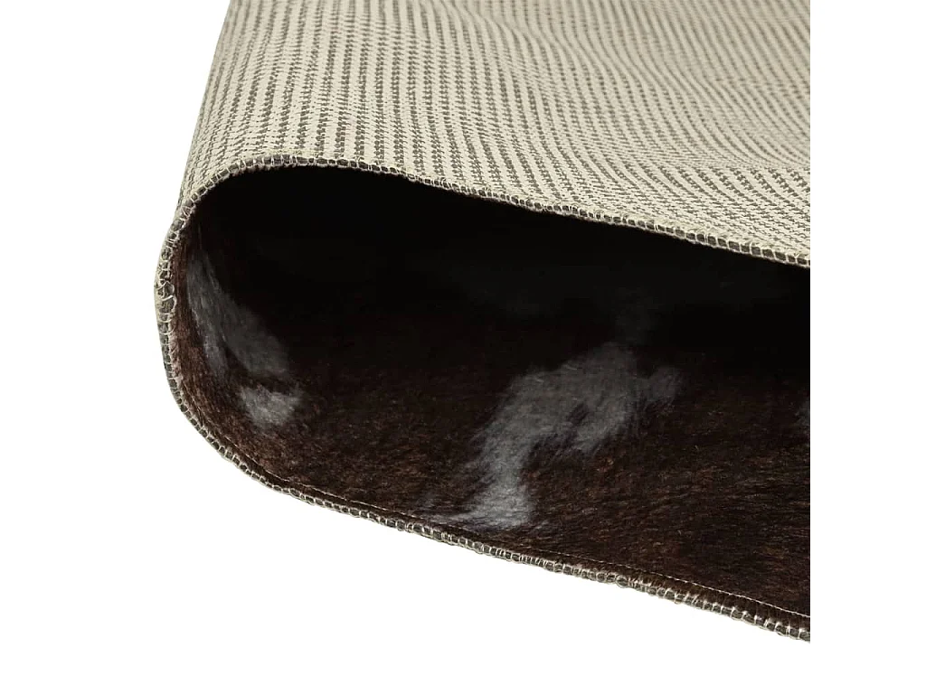 Luut  Alfombra lavable antideslizante vaca marrón y blanco 120x170 cm
