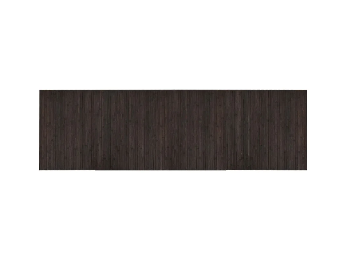 Wakil  Tapis rectangulaire marron foncé 60x200 cm bambou