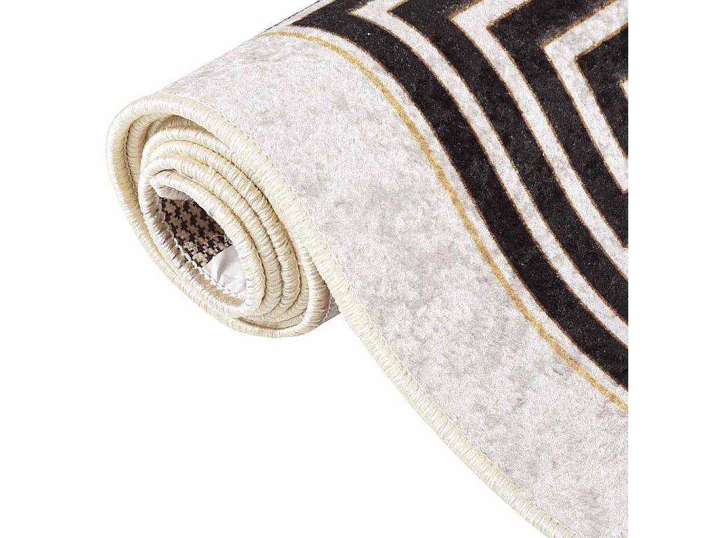 Elsje  Tapis lavable antidérapant 80x300 cm Beige clair
