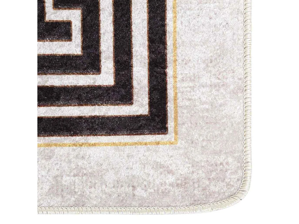 Elsje  Tapis lavable antidérapant 80x300 cm Beige clair