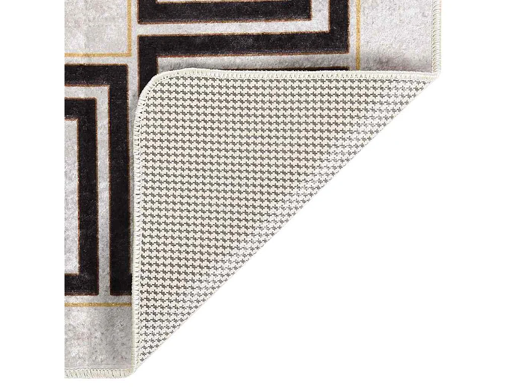 Elsje  Tapis lavable antidérapant 80x300 cm Beige clair
