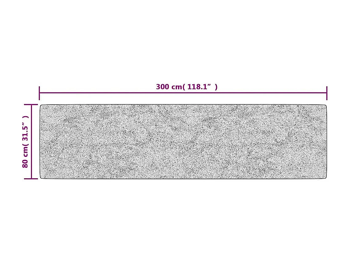 Elsje  Tapis lavable antidérapant 80x300 cm Beige clair