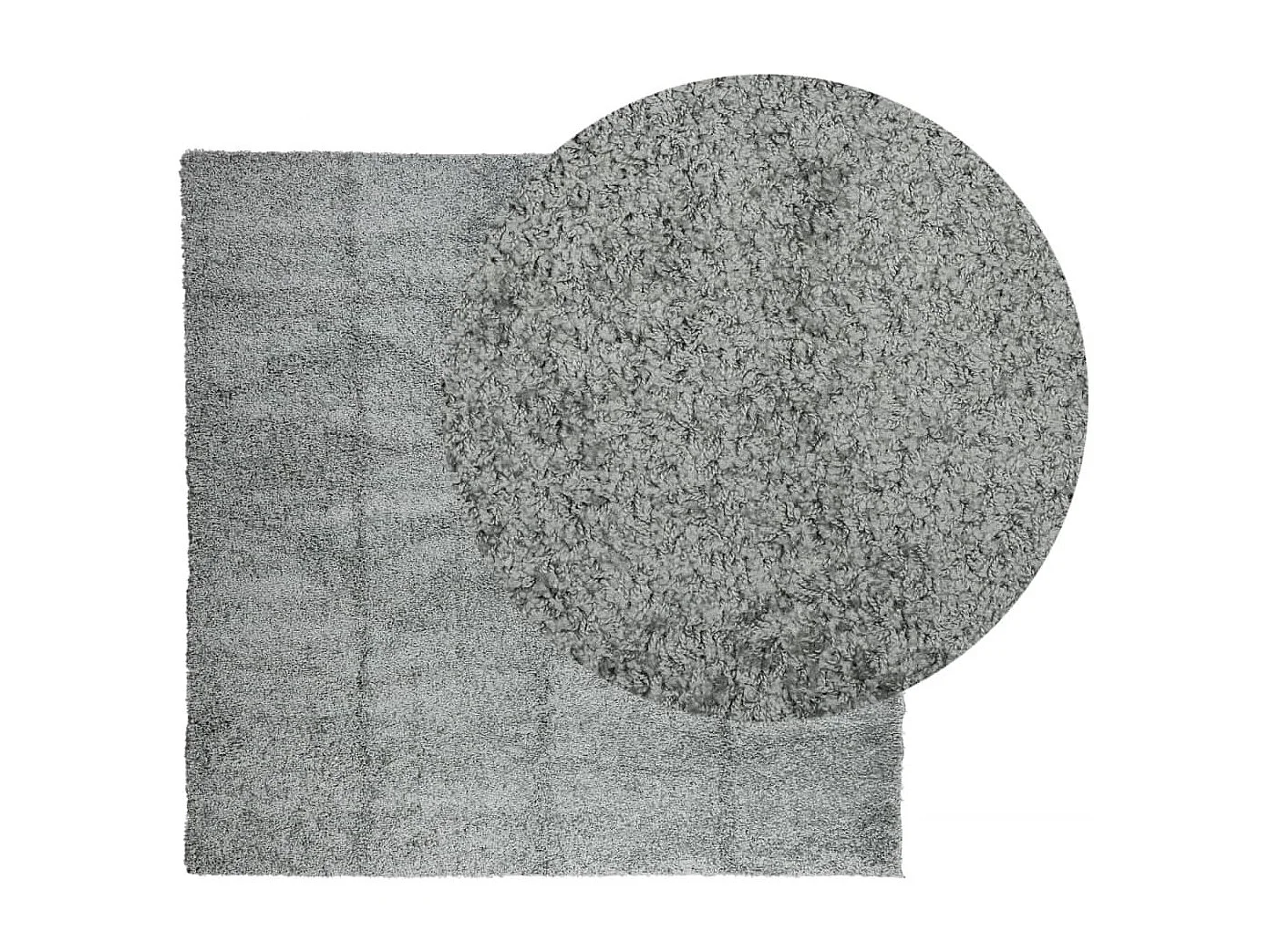 Vito  Tapis shaggy PAMPLONA poils longs moderne vert 160x160 cm