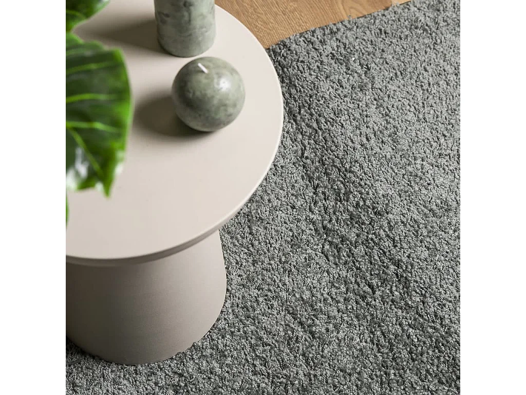 Vito  Tapis shaggy PAMPLONA poils longs moderne vert 160x160 cm