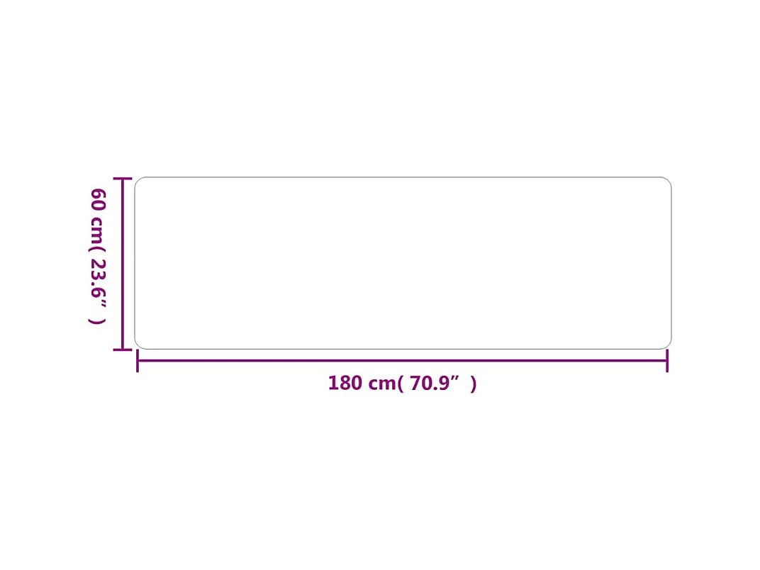 Zev  Tapis de couloir anthracite 60x180 cm