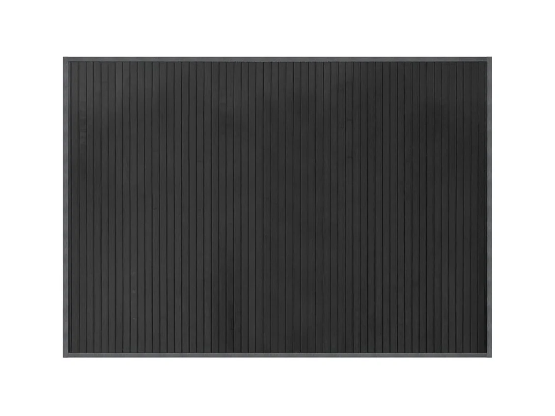 Senad  Tapis rectangulaire gris 70x100 cm bambou