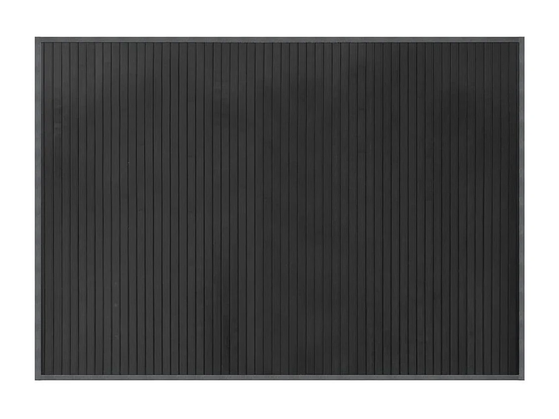 Senad  Tapis rectangulaire gris 70x100 cm bambou