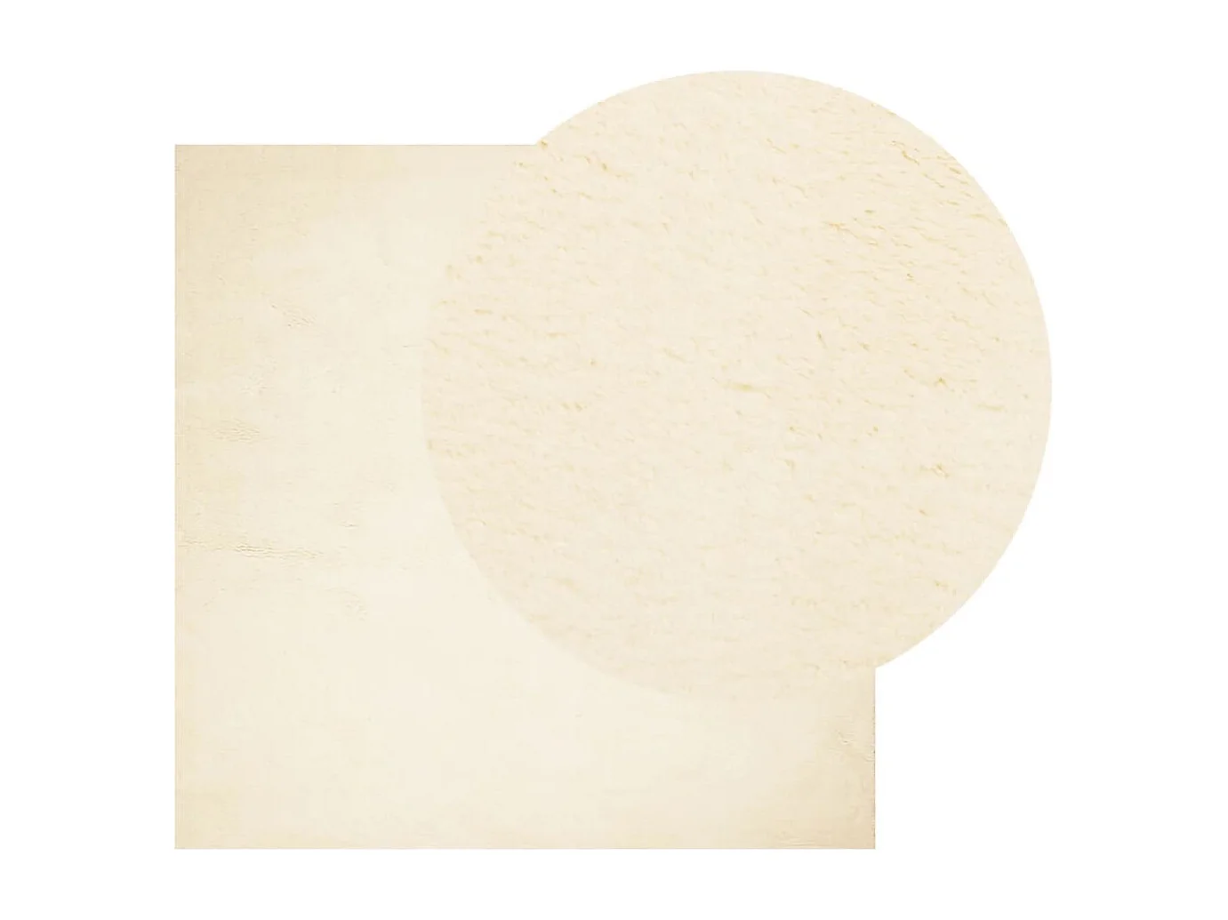 Hester  Tapis HUARTE à poils courts doux et lavable crème 240x240 cm