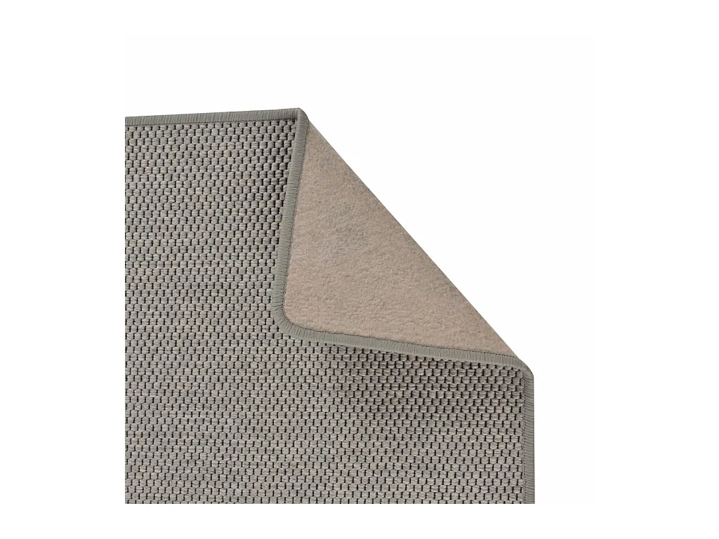 Overijse  Tapis de couloir aspect sisal argenté 50x150 cm