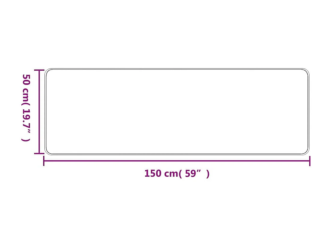 Overijse  Tapis de couloir aspect sisal argenté 50x150 cm