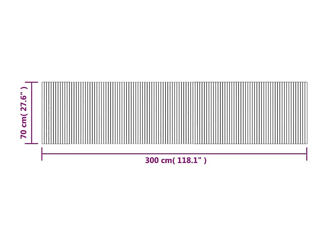 Wakil  Vloerkleed rechthoekig 70x300 cm bamboe donkerbruin