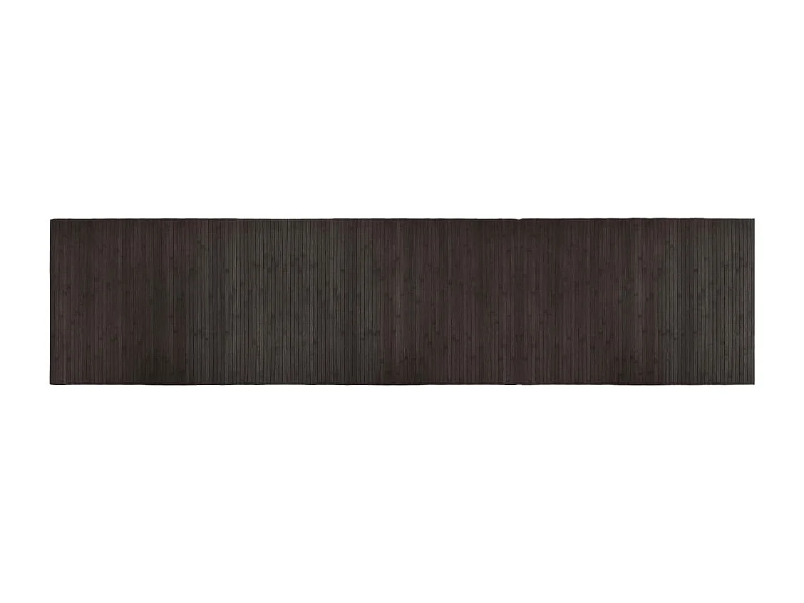 Wakil  Tapis rectangulaire marron foncé 70x300 cm bambou