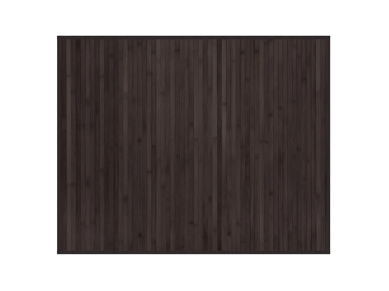 Senad  Tapis rectangulaire marron foncé 80x100 cm bambou