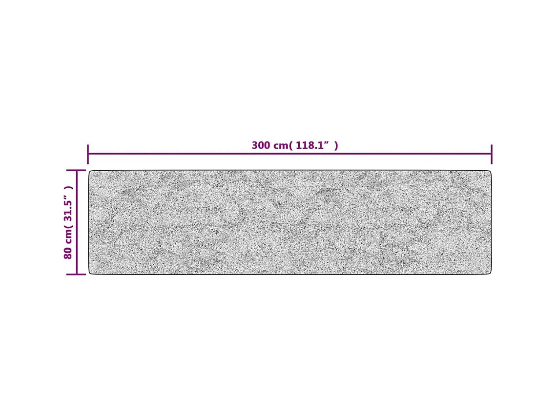 Elsje  Teppich Waschbar Schwarz und Golden 80x300 cm Rutschfest
