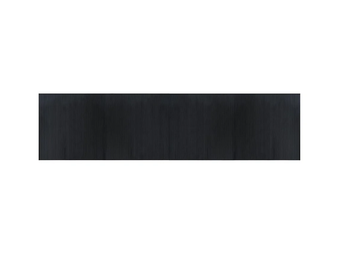 Wakil  Teppich Rechteckig Schwarz 100x400 cm Bambus